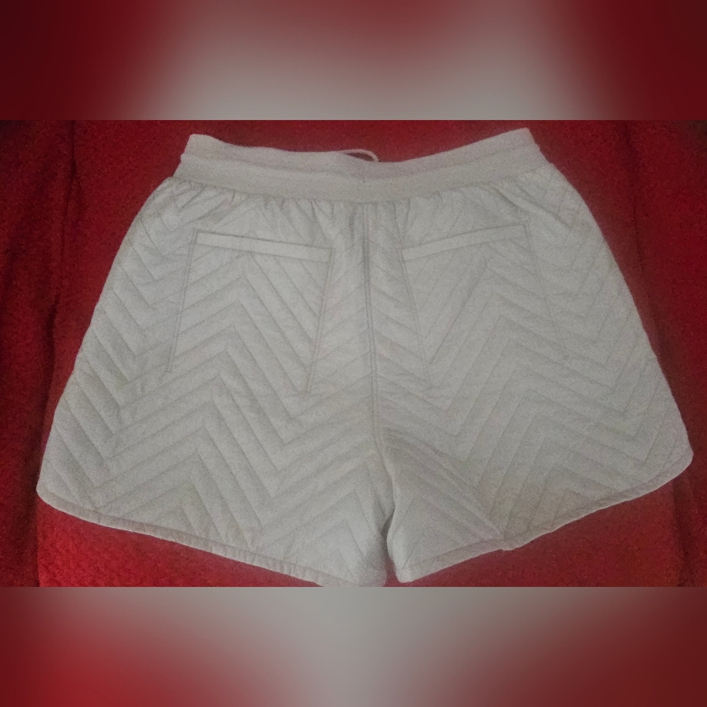 Athleta Apres Quilted Ski Shorts, identified by the distinct chevron quilting - Picture 3 of 14